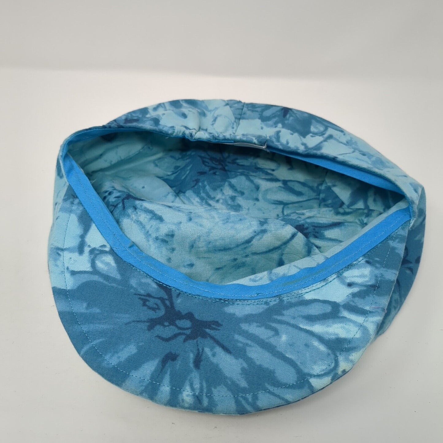 Custom Design By Lois Newsboy Cap Hat Blue One Size Tie Dye Blank