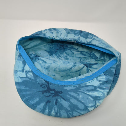Custom Design By Lois Newsboy Cap Hat Blue One Size Tie Dye Blank