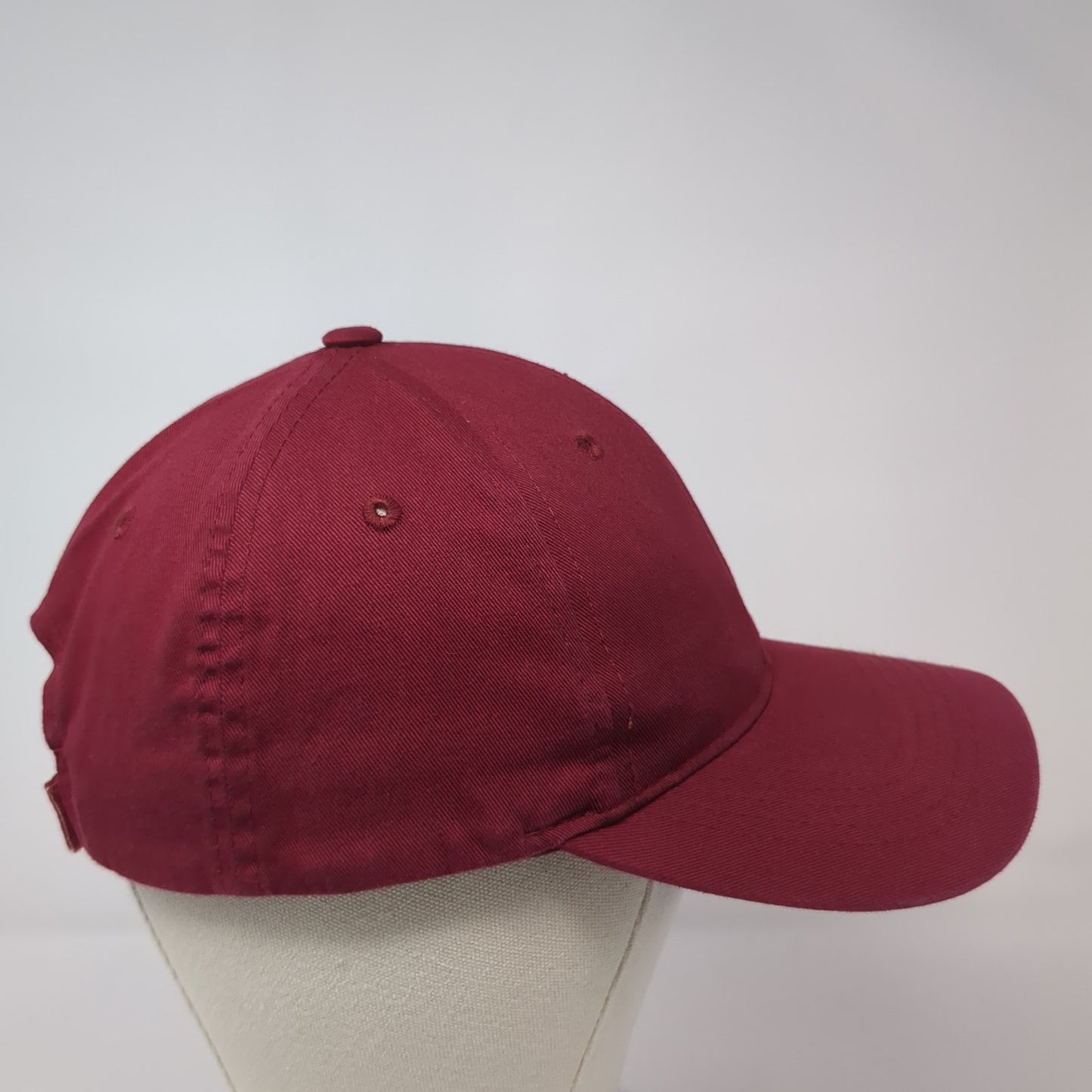 Sportsman Strapback Baseball Cap Red One Size Adjustable Lightweight Blank