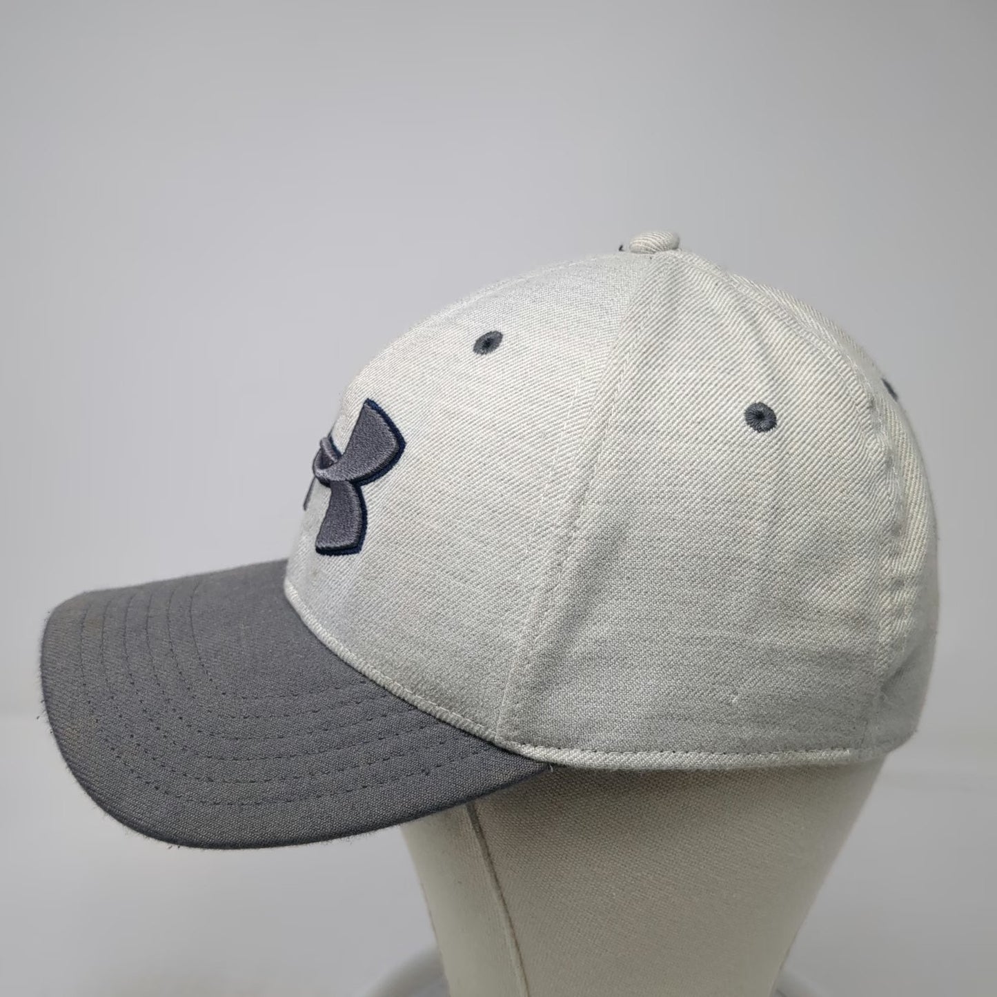 Under Armour Baseball Cap Gray XL Embroidered Logo Stretch Fit Six Panel Hat
