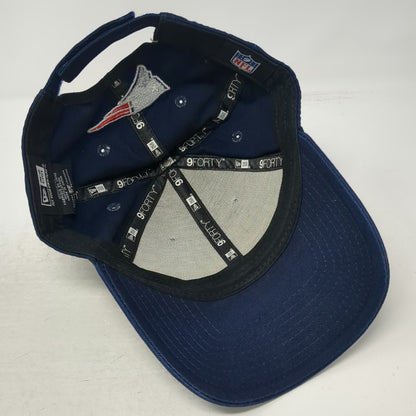 New England Patriots NFL New Era Blue One Size Strapback Hat Embroidered Logo