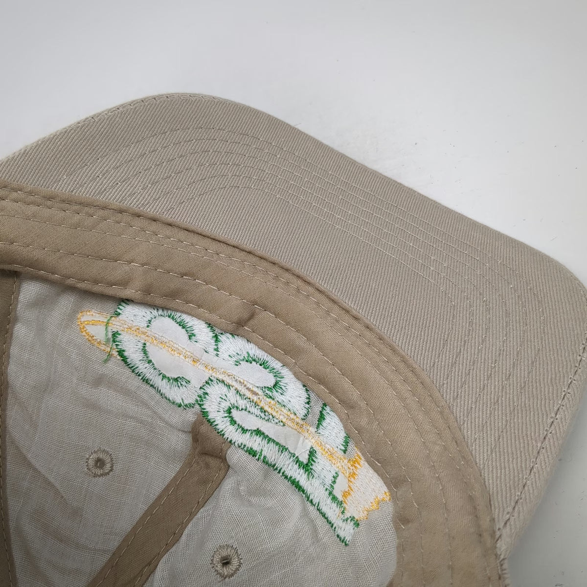 Apollo USA Baseball Cap Beige One Size CST Pine Tree Logo Embroidered Hat Curved