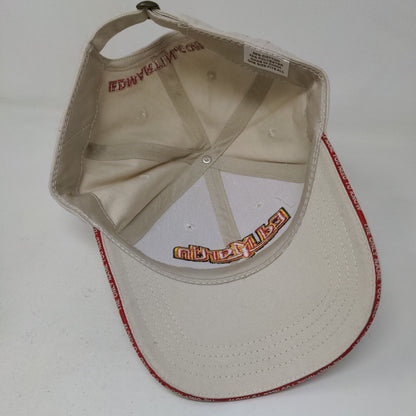 Ed Martin Men's Slideback Hat Tan OSFA Embroidered Car Logos Cotton Poly Blend