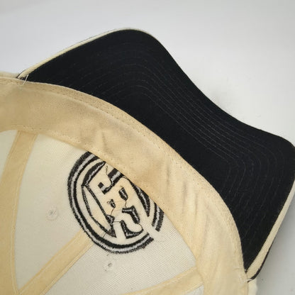 Baseball Cap White Black One Size FBS Home of FBI Joist Made in USA Slideback