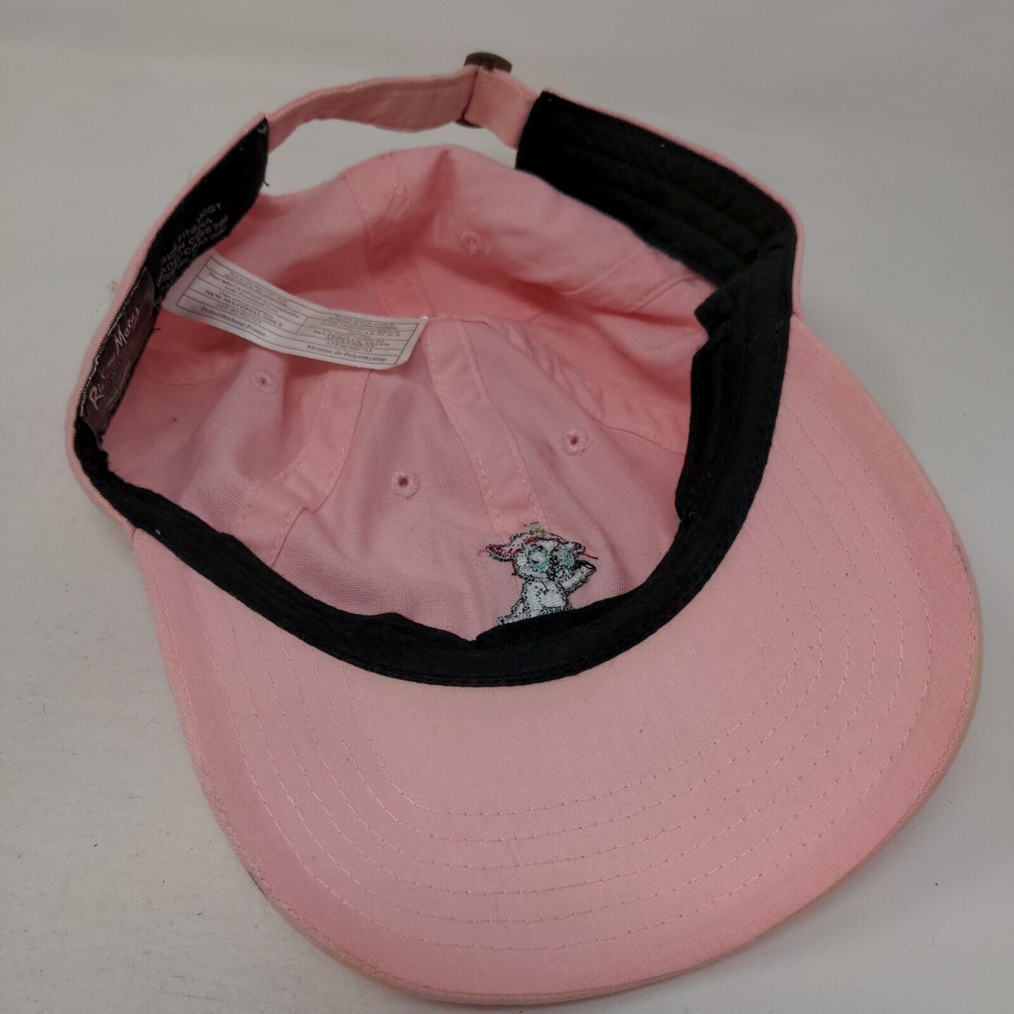 Rick and Morty Tinkles Slideback Hat Pink OSFM Embroidered Adult Swim 6 Panel