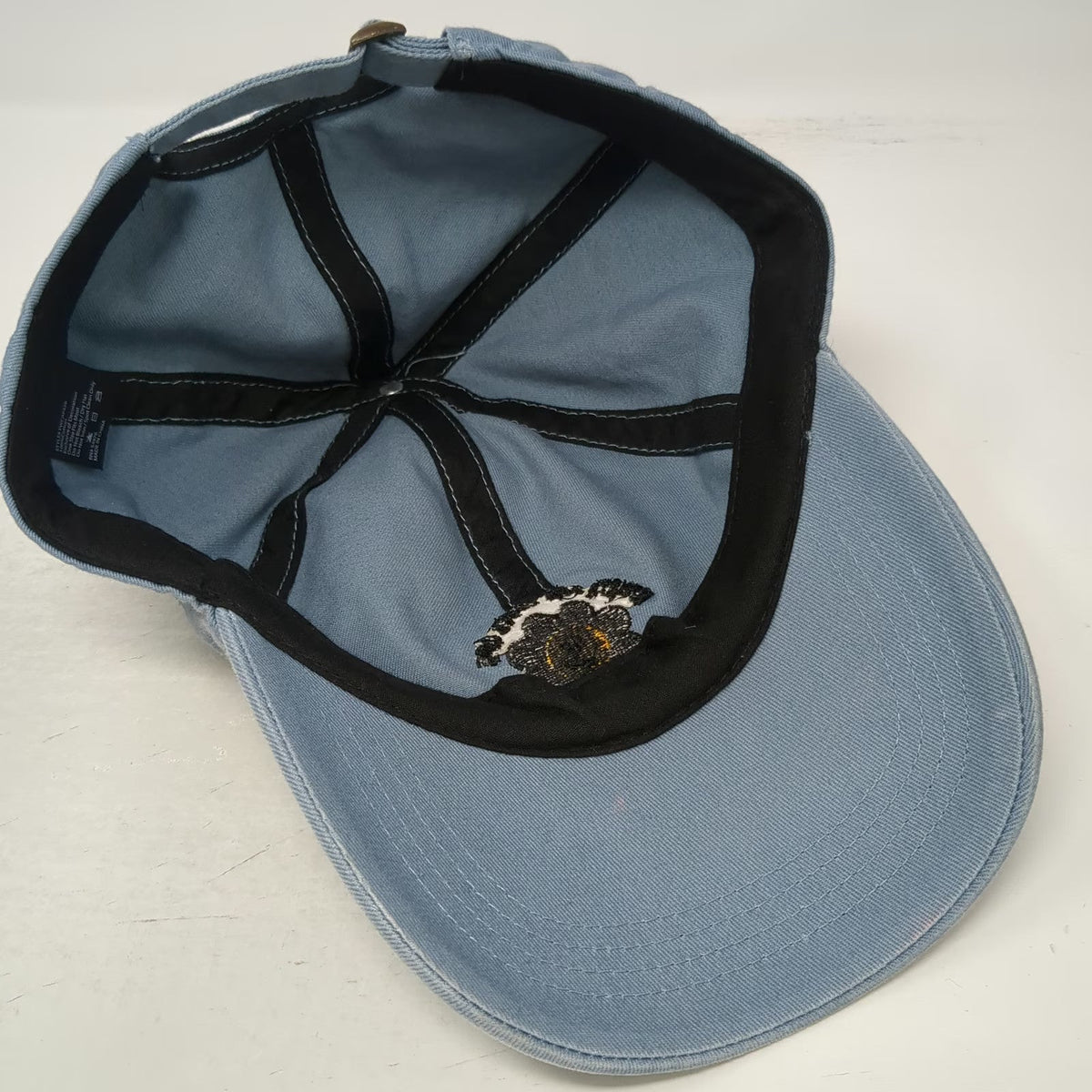 Baseball Cap Blue OSFM Earth Day Every Day Smiling Daisy Flower Slideback Hat