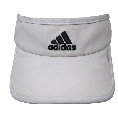 Adidas Adizero Strapback Sun Visor Hat White One Size Adjustable Embroidered