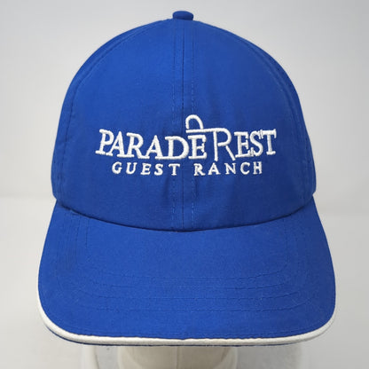 Parade Rest Guest Ranch Baseball Cap Blue OS Adjustable Fahrenheit Headwear