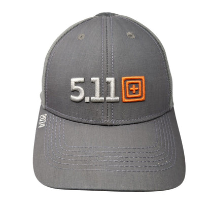 5.11 Tactical 2014 Strapback Hat Gray One Size Adjustable Embroidered 6 Panel