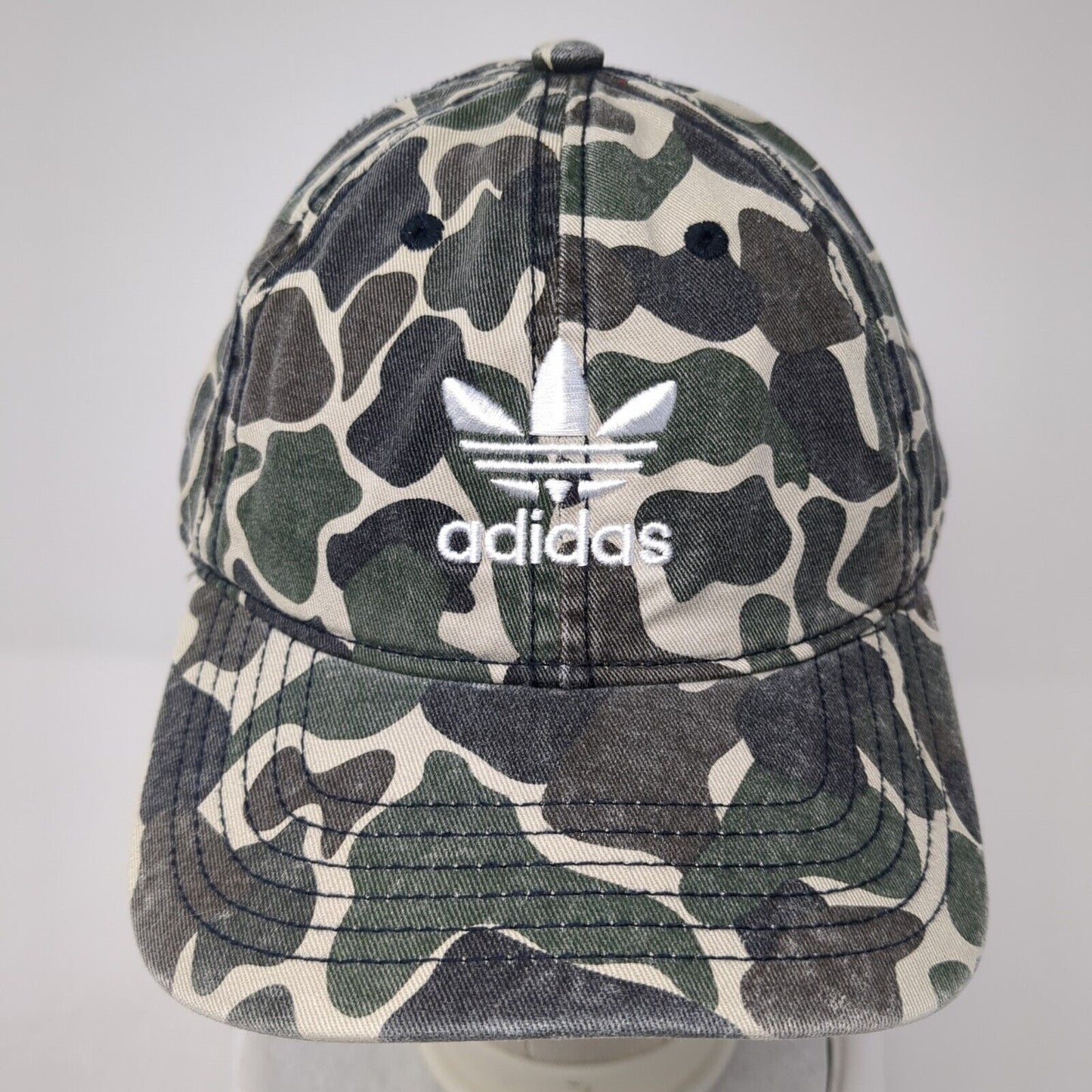 Adidas Slideback Hat Multicolor One Size Embroidered Logo Camouflage