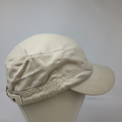 Kerrits Army Cap Beige One Size Cotton Buckle Strapback Cadet Carrot Logo Hat