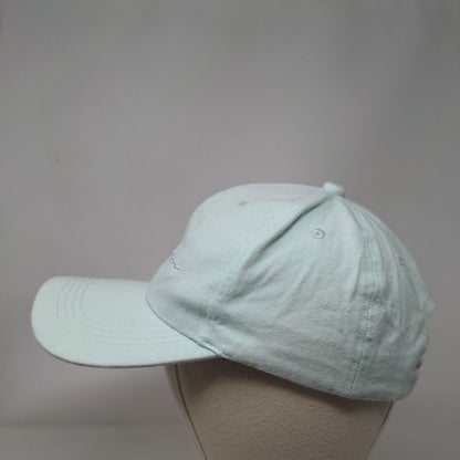 Man Slideback Hat Blue One Size Adjustable Embroidered Vented Holes 6 Panel