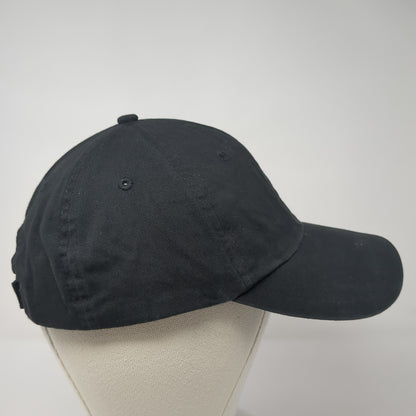 Unbranded Strapback Hat Black One Size Outdoor Vent Holes 6 Panel Blank