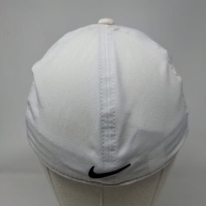 Nike Swoosh Fitted Golf Hat White S/M Classic 99 Dri-Fit Laser Cut