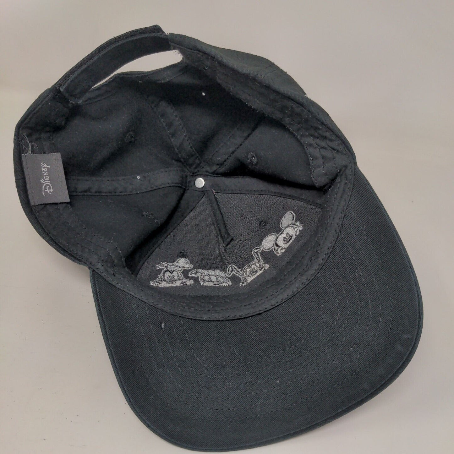 Disney Mickey And Friends Strapback Hat Black One Size Embroidered
