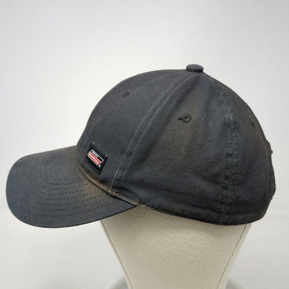 Dickies Snapback Black One Size Genuine Logo Patch Cotton Workwear 6 Panel Hat