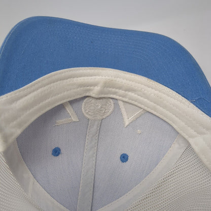 ZOA Energy Snapback Trucker Hat Blue One Size Adjustable Embroidered Mesh Back