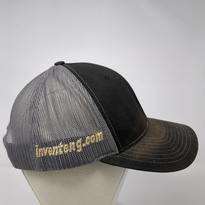 Inventure Snapback Trucker Hat Black One Size Adjustable Mesh Back Richardson