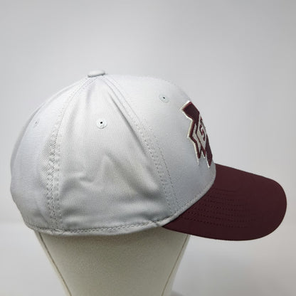Adidas Mississippi State Bulldogs NCAA Cap Gray Red XL Hat Stretch Fit Patterned