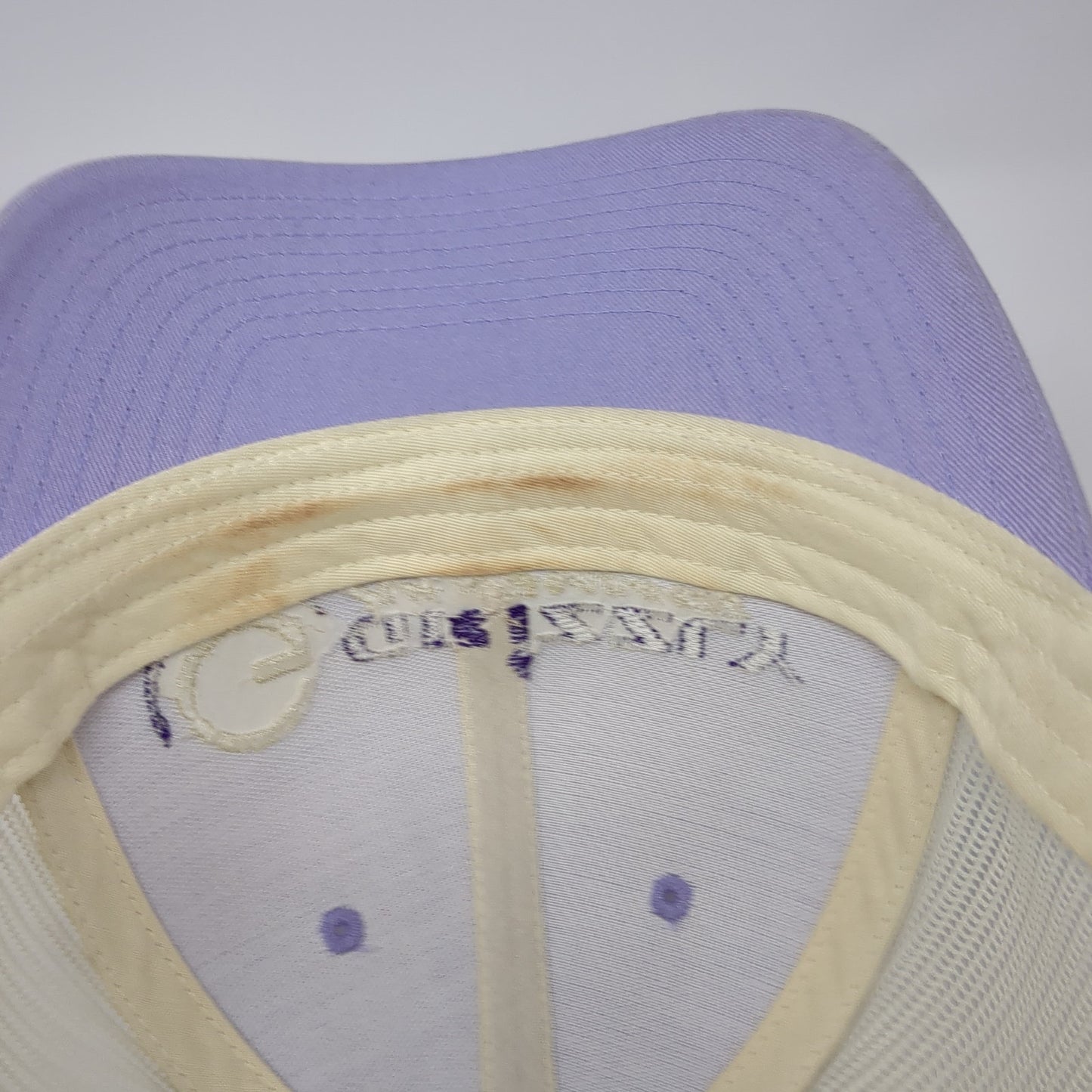 Grizzly Motorsports Snapback Trucker Hat Purple Large Mesh Back Richardson