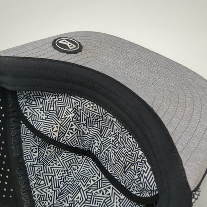 Melin Trucker Hat Black L Perforated Rope Flat Brim Hydro Coronado Poly Snapback