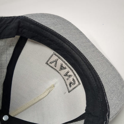 Vans 5 Panel Gray Hat One Size Snapback Flat Brim Wool Blend Box Logo Skate