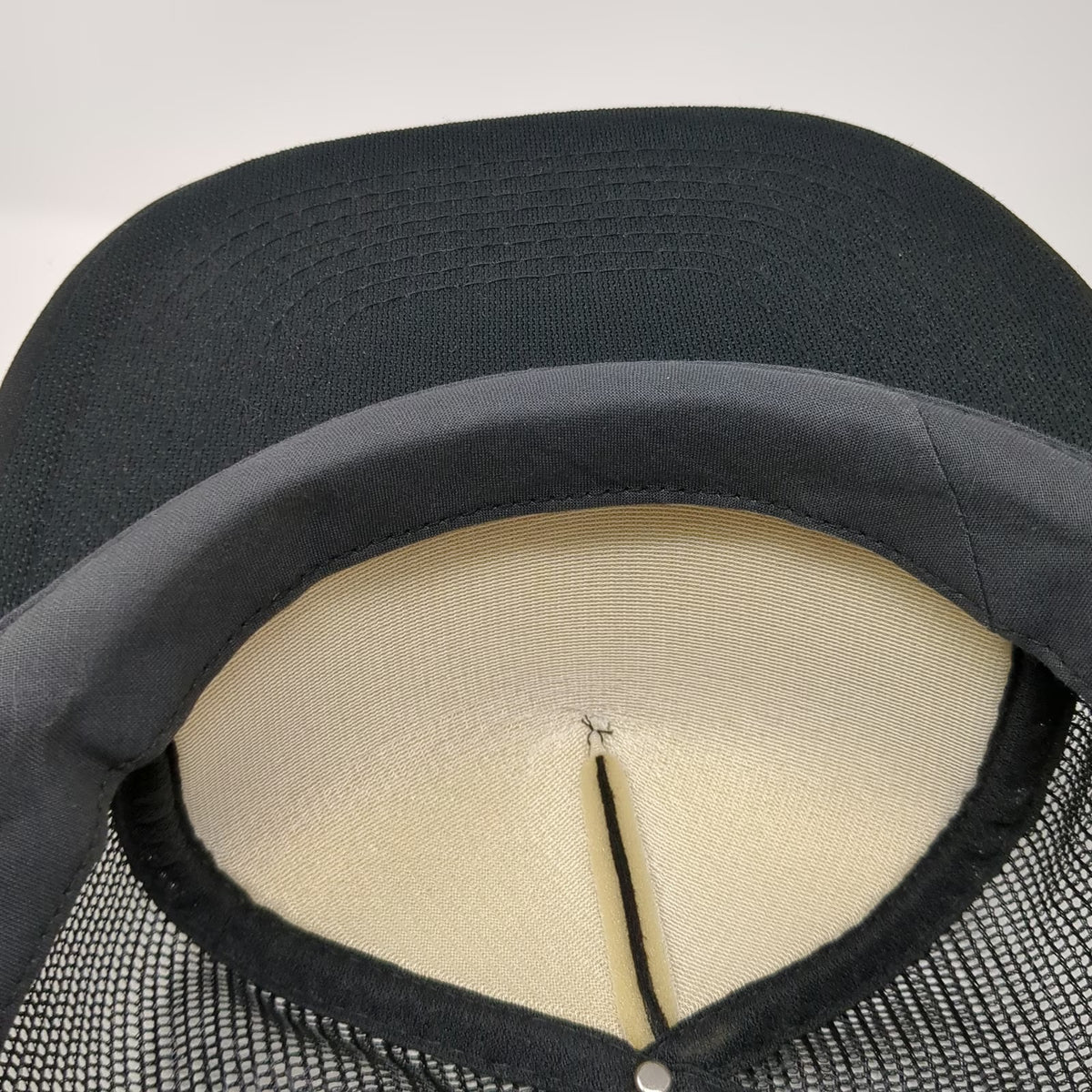 Otto Black One Size Trucker Hat G&L Metal Fab Snapback Mesh Rope American Falls