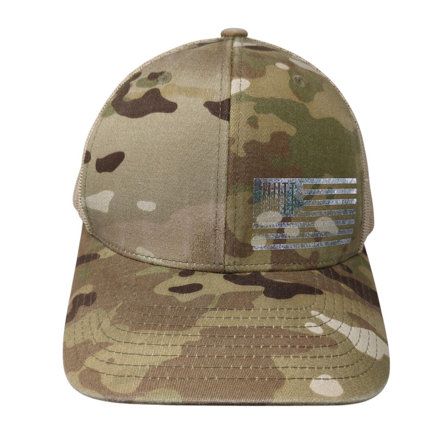 The Classics Yupoong Snapback Trucker Hat Camo One Size Mesh Back