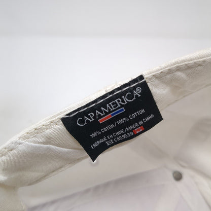 Cap America Strapback Hat White One Size Cap America Embroidered Logo
