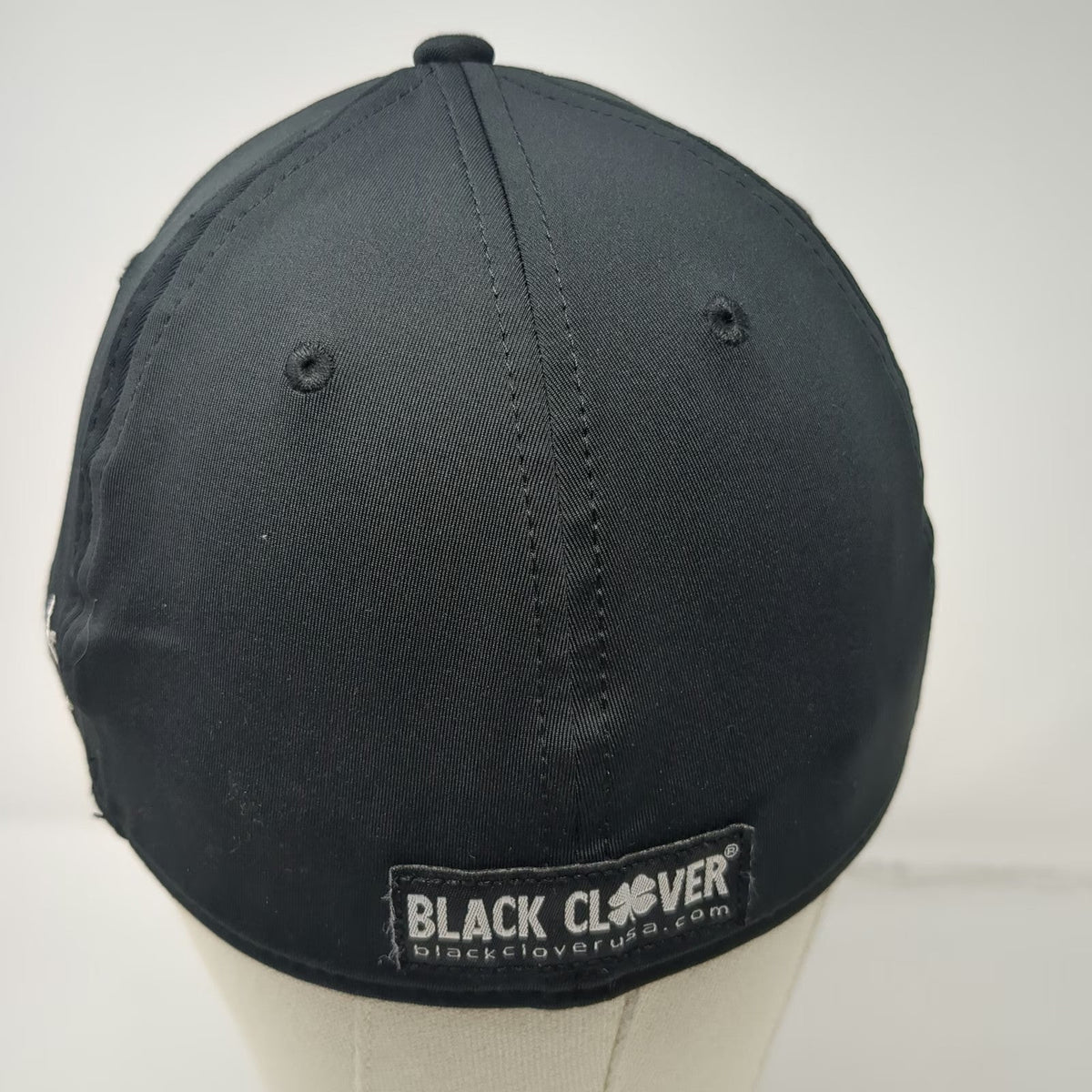 Black Clover Baseball Cap Black L/XL Fitted Stretch Ditch Witch Logo Hat
