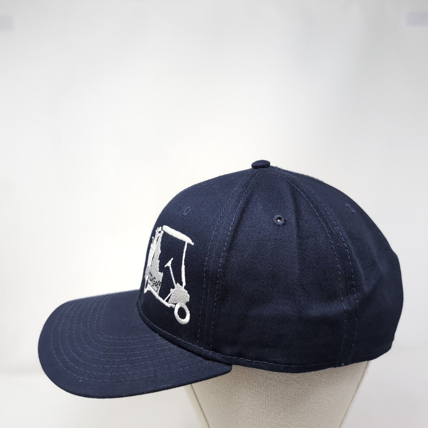 ID Golf Snapback Hat Blue OSFM Adjustable Embroidered Vented Holes 6 Panel Otto