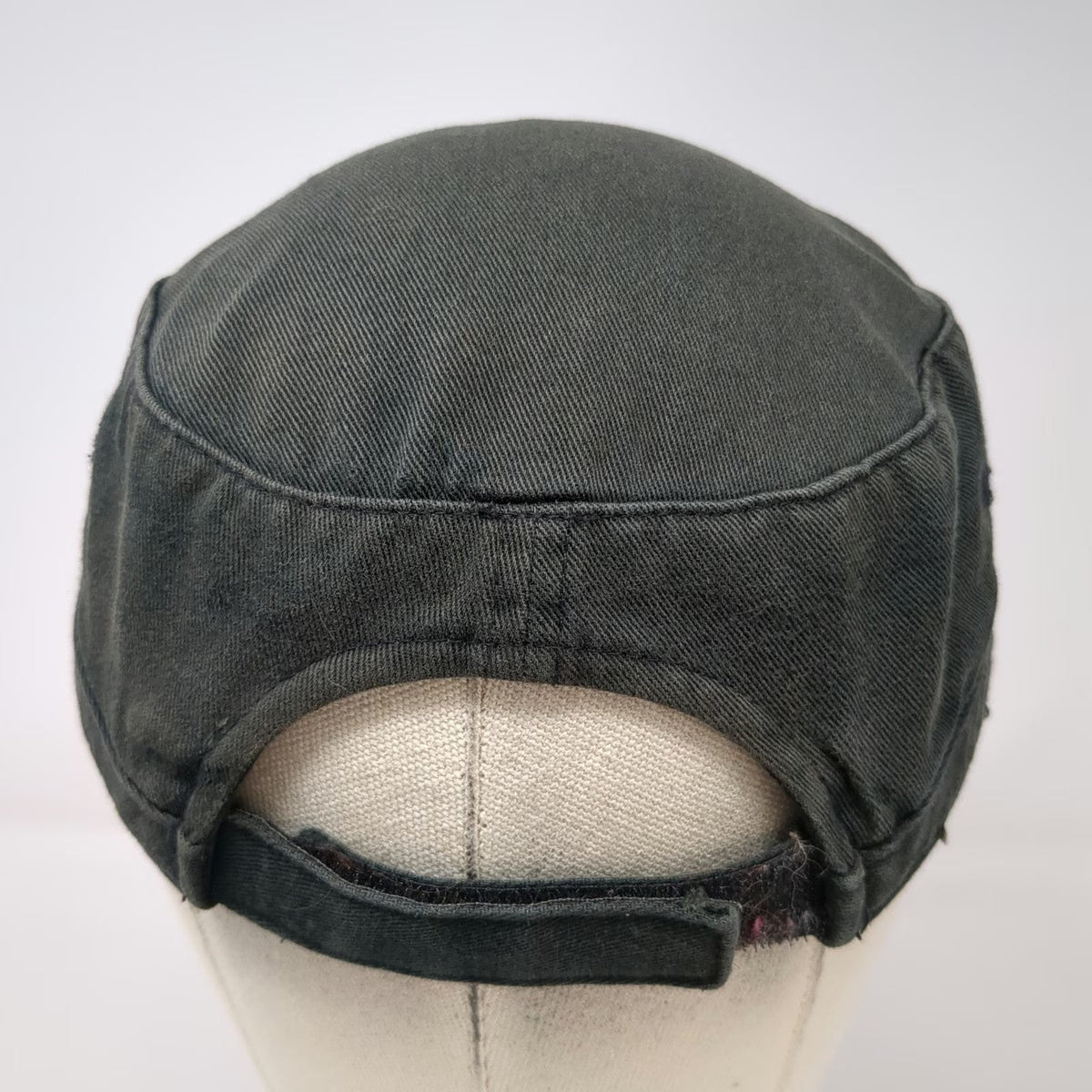 District Threads Army Cap Gray One Size Rogue Spirits Distressed Cotton Logo Hat