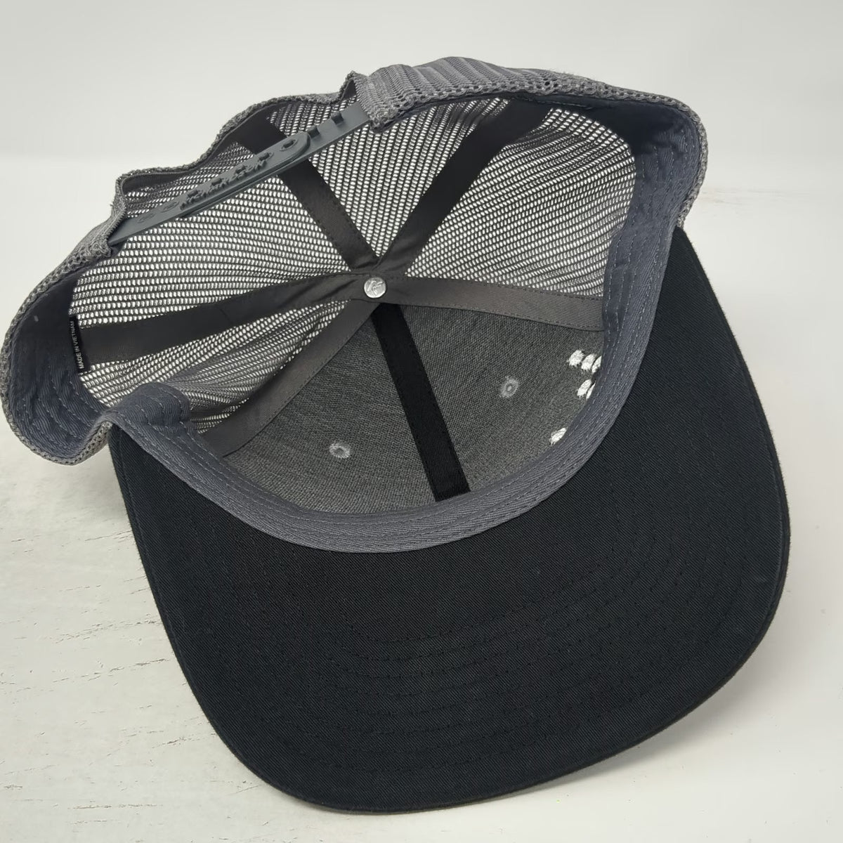 Richardson Trucker Hat Gray One Size Mesh Back Snapback Bank of Idaho Heart Logo