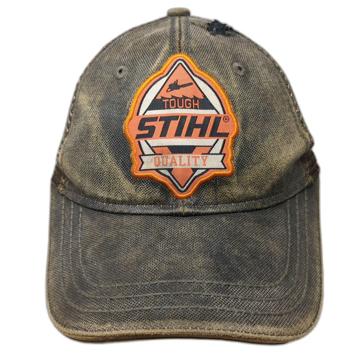 STIHL Baseball Cap Brown One Size Mesh Back Patch Strapback Chainsaw Tough hat