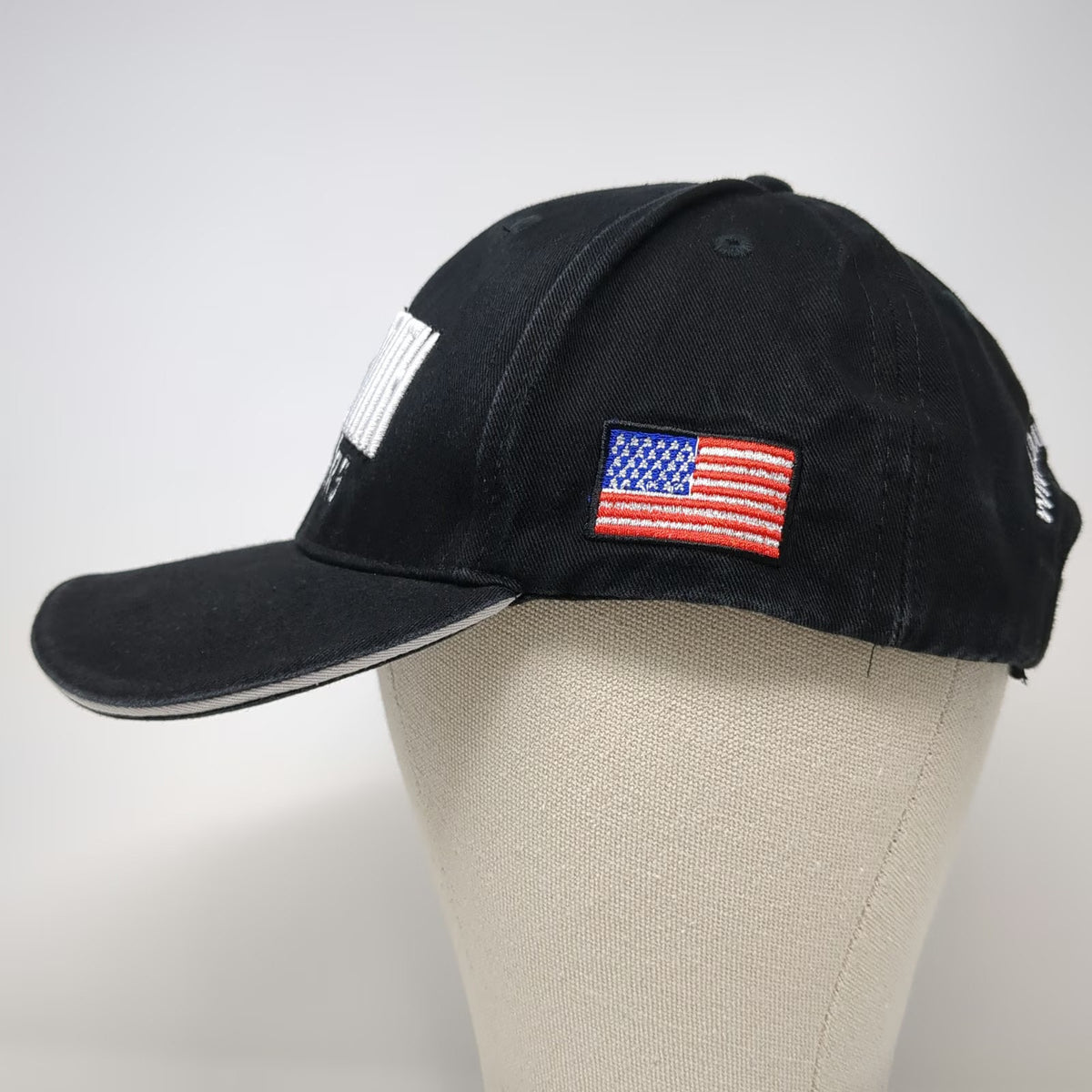 360 Apparel Baseball Cap Black One Size Dave Smith Motors Kellogg ID Flag hat