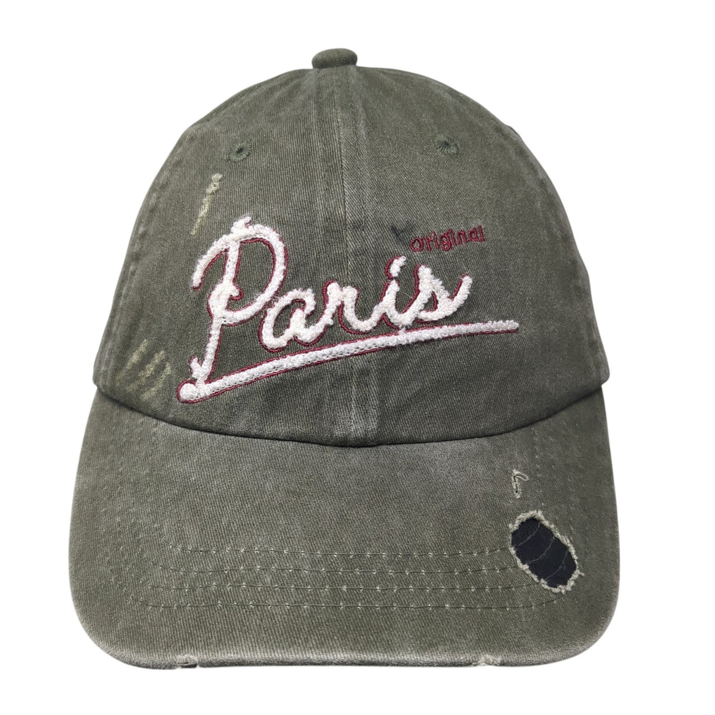Paris Original Baseball Cap Green One Size Adjustable Distressed Robin Ruth