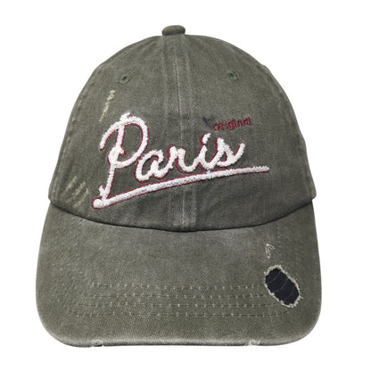 Paris Original Baseball Cap Green One Size Adjustable Distressed Robin Ruth