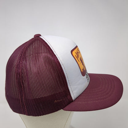 Hike Odessa Ontario Canada Snapback Trucker Hat Red OS Adjustable Mesh Back YR