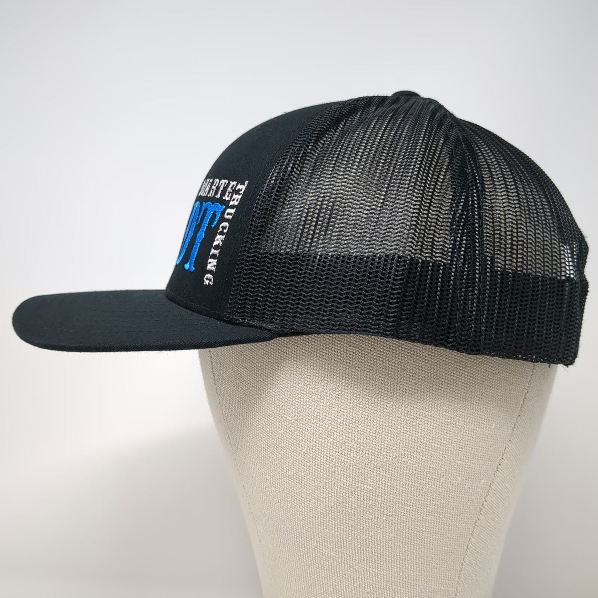 Richardson Trucker Hat Black One Size Duarte Trucking DT Logo Mesh Snapback