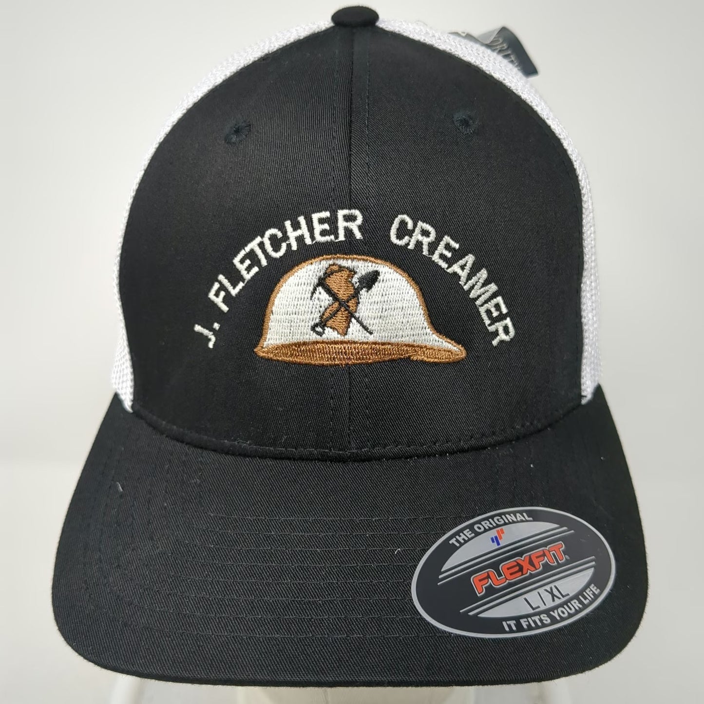 Port Authority Baseball Cap Black XL Flexfit Mesh J Fletcher Creamer Hat