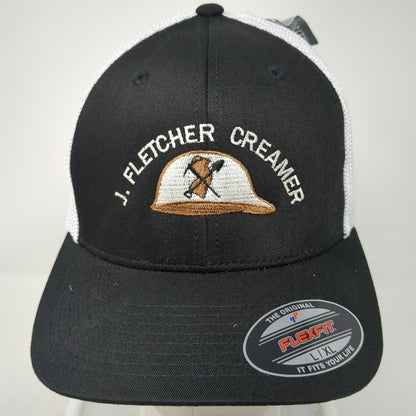 Port Authority Baseball Cap Black XL Flexfit Mesh J Fletcher Creamer Hat