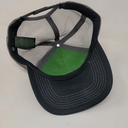 John Deere Men's Snapback Mesh Back Hat Black OSFM Embroidered Reynolds Logo