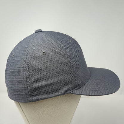 TravisMathew Baseball Cap Gray M Sign Center Logo Flexfit Textured Polyester hat