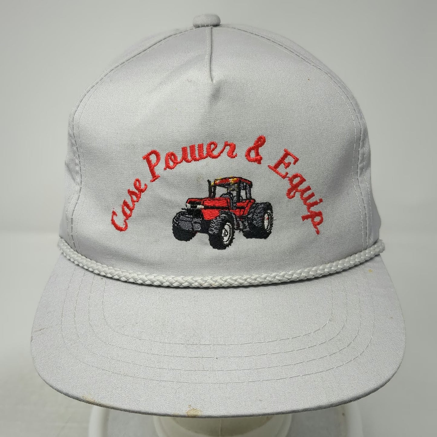 Yupoong 5 Panel Gray One Size Case Power Equipment Tractor Rope Agriculture Hat