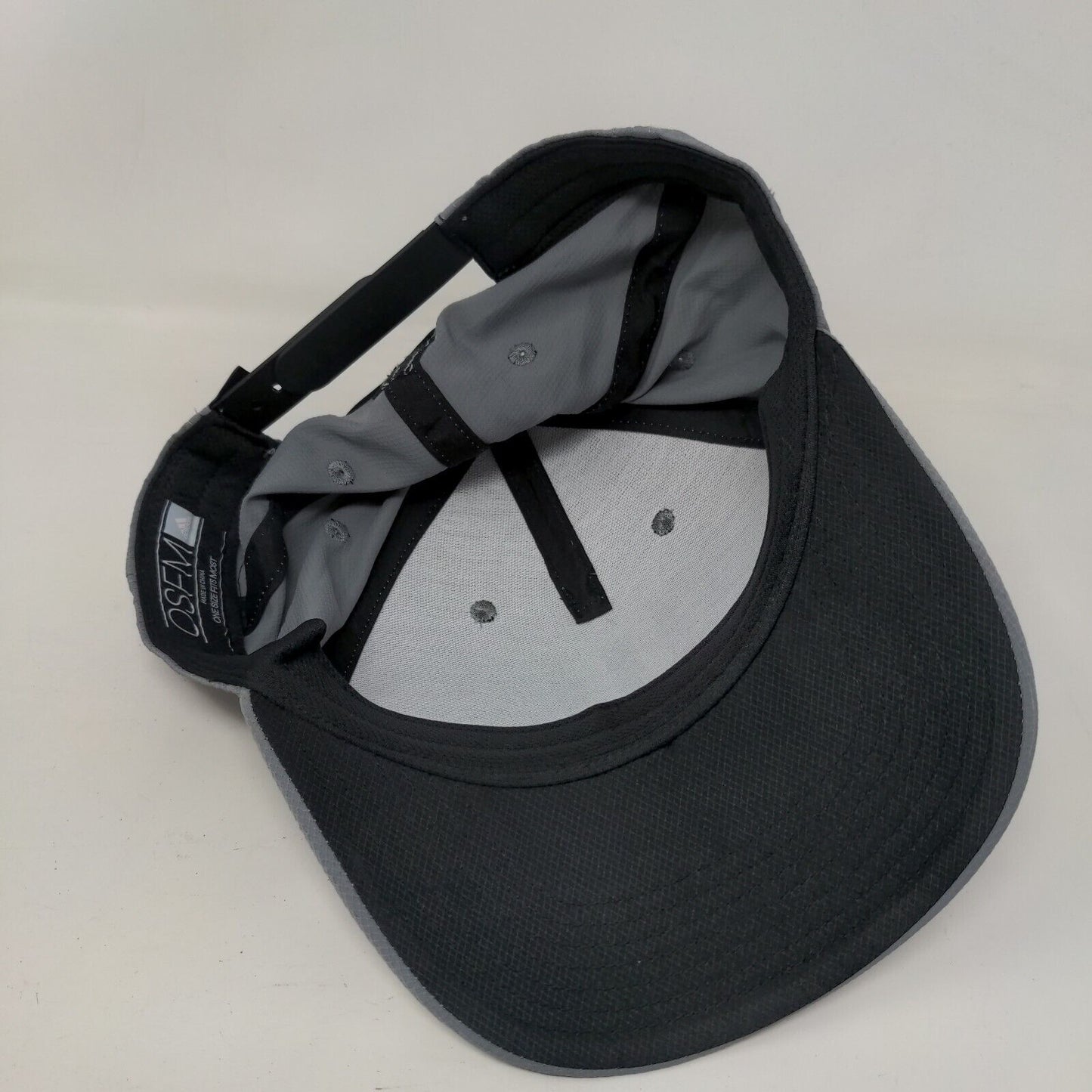 Adidas 3 Stripes Snapback Hat Gray OSFM Adjustable Solid Vent Holes