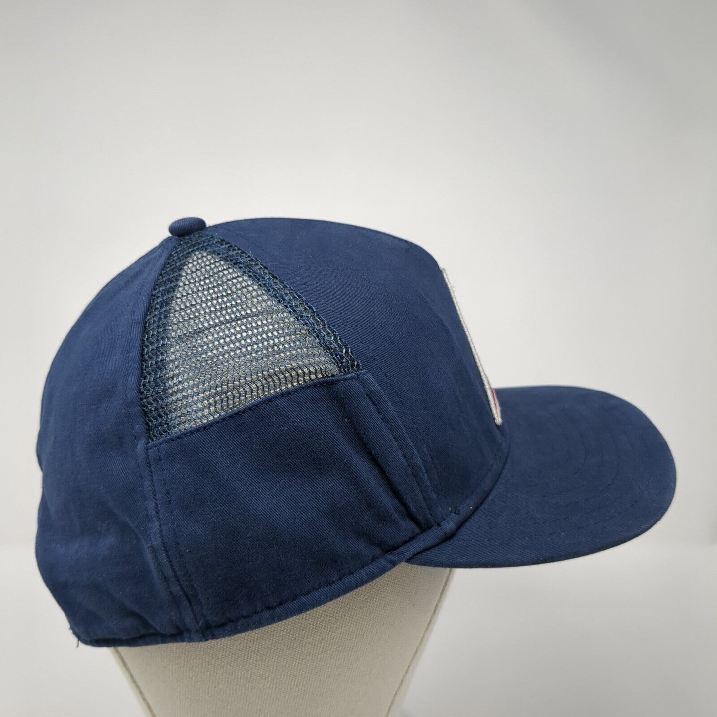 Vans Patch Snapback Hat Blue One Size Adjustable Mesh Trim Outdoor