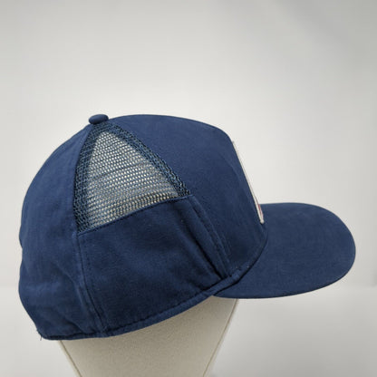 Vans Patch Snapback Hat Blue One Size Adjustable Mesh Trim Outdoor