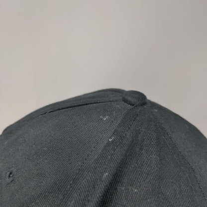 Neff Patch Snapback Hat Black One Size Adjustable Solid Vent Holes