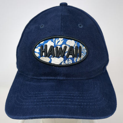 Hawaiian Headwear Baseball Cap Blue One Size Floral Hibiscus Patch Strapback Hat