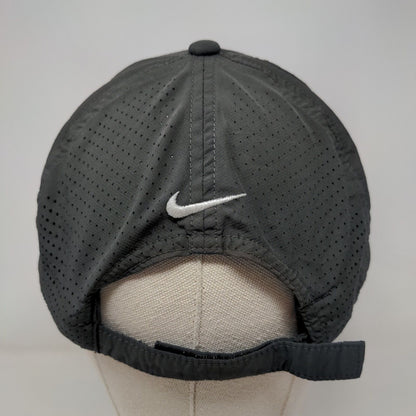 Nike 50 Strapback Hat Gray One Size Adjustable Breathable Embroidered Logo